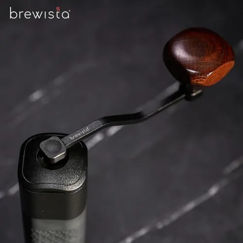 Vista 5 de Brewista Artisan Meteor - Molinillo manual de café, molinillo de rebabas cónicas de acero inoxidable con 18 ajustes ajustables, expreso portátil