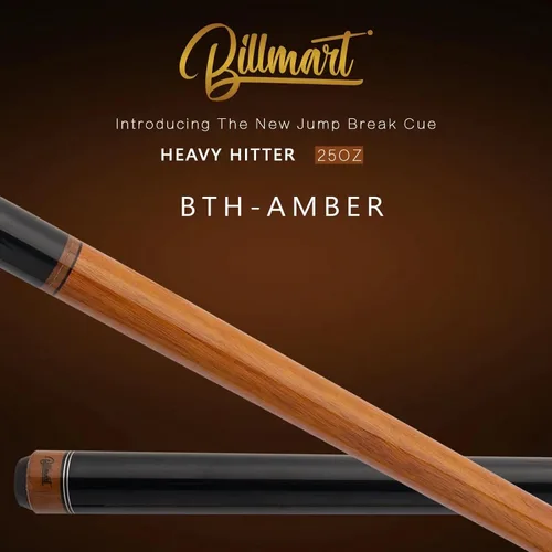Vista 2 de Billmart Taco de billar Heavy Hitter Jump Break, taco de 3 piezas Jump/Break, 25 oz Hard-Hitting Maple Jump Break Cue