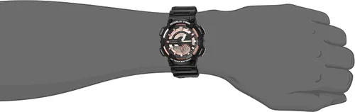 Vista 2 de Casio Reloj de cuarzo negro AEQ-110W-1A3V Telememo con pantalla analógica-digital para hombre, NegroOro rosa, Reloj de cuarzo