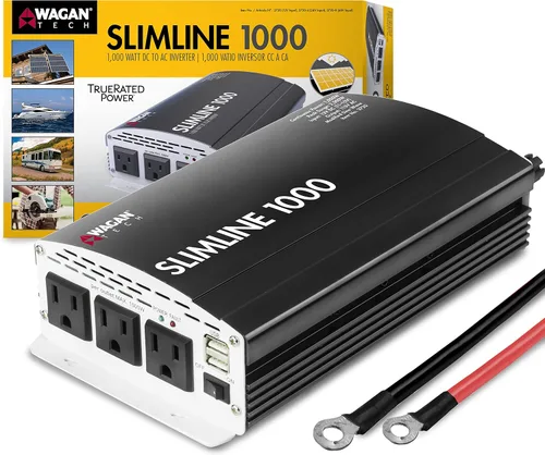 Vista 9 de Wagan 3716 500W Línea delgada Inversor de CA a CC 500W TrueRated Inversor de potencia con capacidad de sobrecarga de 1000W