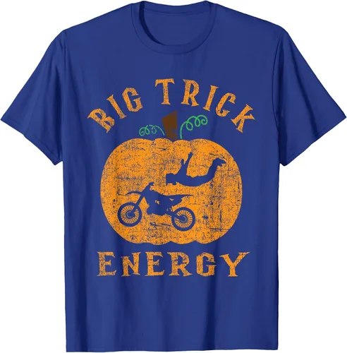 Vista 24 de Dirt Bike Motocross Halloween - Pumpkin Jack O Lantern T-Shirt Asphalt Grey