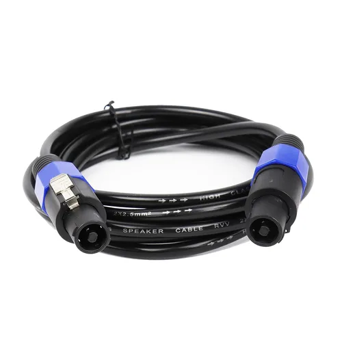 Vista 8 de HBU Paquete de 1 cable Speakon a Speakon de 3 pies (4 conductores, 12 AWG), 1 cable macho NL4FC de 3 pies de altavoz, Pro PA DJ Studio, escenario
