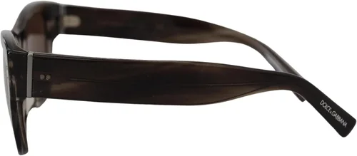 Vista 4 de Dolce & Gabbana Gafas de sol de mujer marrón acetato cuadrado DG338F, Marrón
