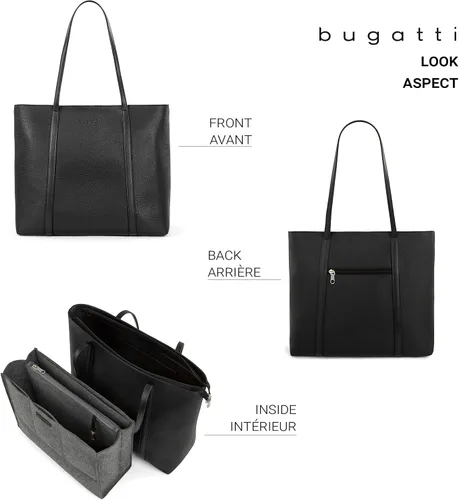 Vista 2 de Pure Collection - Bolso para mujer con organizador extraíble, piel vegana