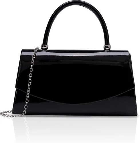 Vista 8 de Larcenciel Bolsos de noche para mujer, bolso de mano de noche con asa superior con purpurina con cadena para fiesta, graduación, boda, cóctel club