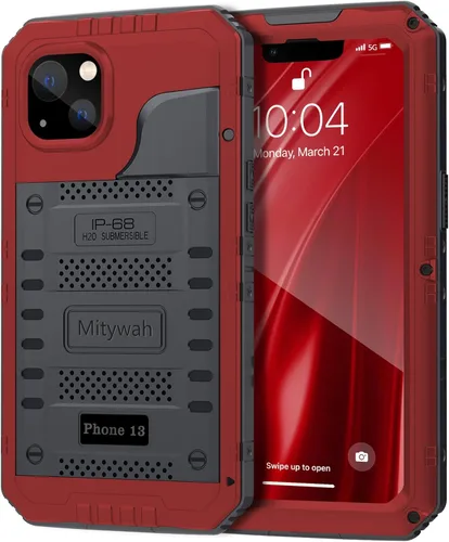 Vista 10 de Mitywah Funda impermeable para iPhone 7/iPhone 8 / iPhone SE 2020, funda de metal resistente de grado militar, protección de cuerpo completo