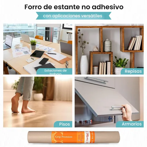 Vista 4 de Con-Tact Brand Grip Premium - Forro grueso para estantes, versátil de 18 pulgadas x 4 pies, duradero, no adhesivo, antideslizante, para cajones