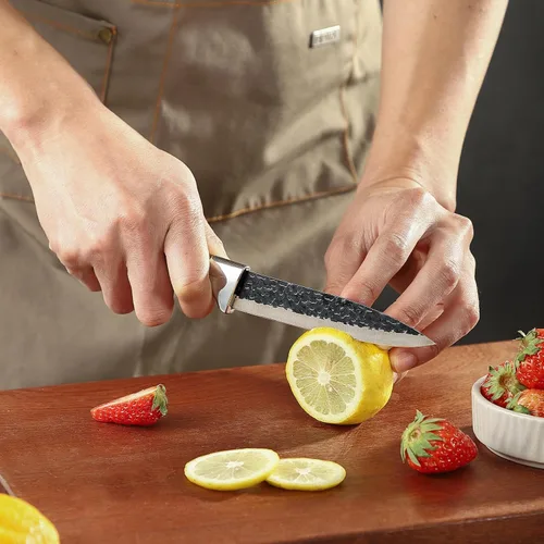 Vista 5 de 3 piezas de cuchillo de chef, juego de cuchillos de chef Little Cook, incluye cuchillo de chef de 7 pulgadas, cuchillo de carnicero de 7 pulgadas