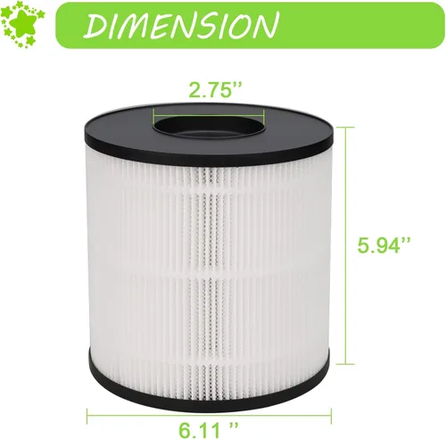 Vista 5 de Paquete de 2 filtros de repuesto 3389 compatibles con BISSELL para MYair + y para MYair HUB 2905A y 3179A, número de pieza 3389