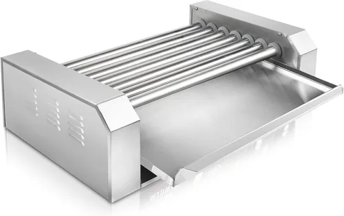 Vista 4 de Olde Midway, máquina de cocción eléctrica para 18 perros calientes en 7 asadores giratorios, de 900 Watts, de calidad comercial