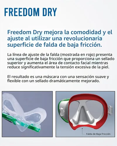 Vista 7 de TUSA M-1003 Freedom Elite - Máscara de buceo Negro