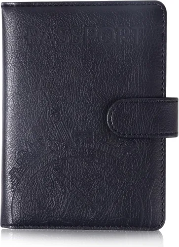 Vista 14 de Funda para pasaporte, cartera de viaje con bloqueo RFID, carteras para pasaporte, organización de pasaporte familiar, funda personalizada