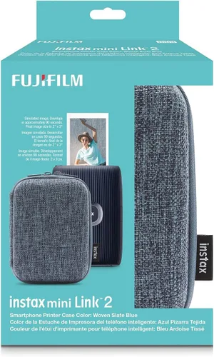 Vista 2 de Fujifilm Funda Instax Mini Link 2 - Tejido Azul Pizarra