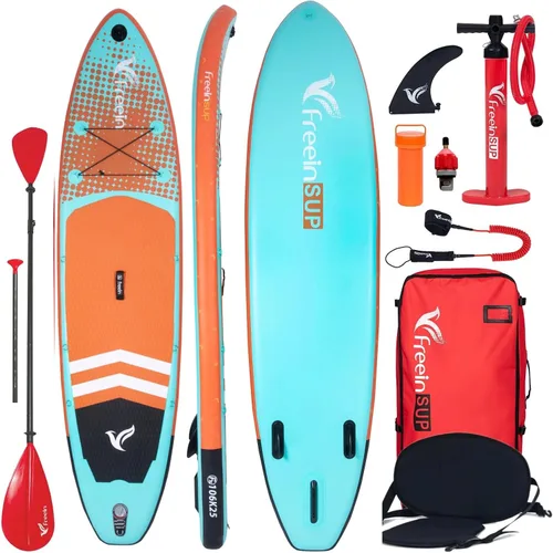 Vista 9 de Freein SUP Inflatable Stand Up Paddle Board with Kayak Seat,Paddle Boards for Adults 10'/10'6”/11', Accessories sup Pump Adaptor,sup Kayak Paddle
