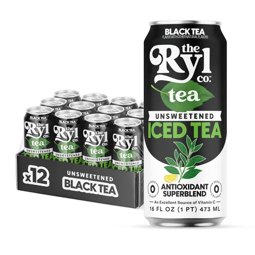 Vista 21 de Ryl Té Helado, Té Cítrico Verde, Súper Mezcla Antioxidante, Sin Azúcar, Bajo en Carbohidratos, Cero Calorías - 16.0 Fl Oz (Paquete de 12)