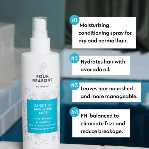 Vista 2 de No nothing Niebla desenredante de humedad – Acondicionador sin fragancia y protector del calor para el cabello – Aerosol desenredante hipoalergénico