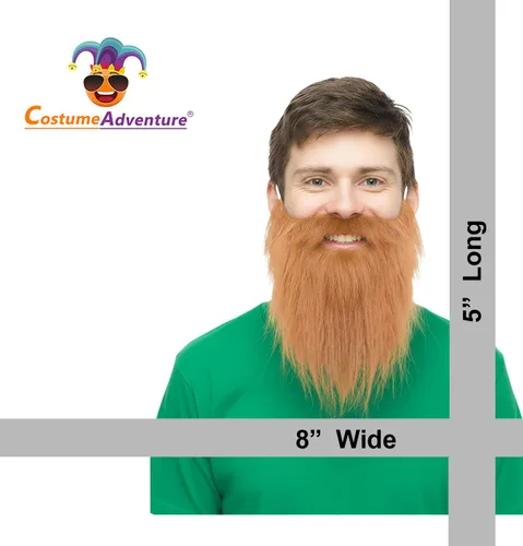Vista 2 de Ginger - Disfraz de duende para el día de San Patricio, barba irlandesa