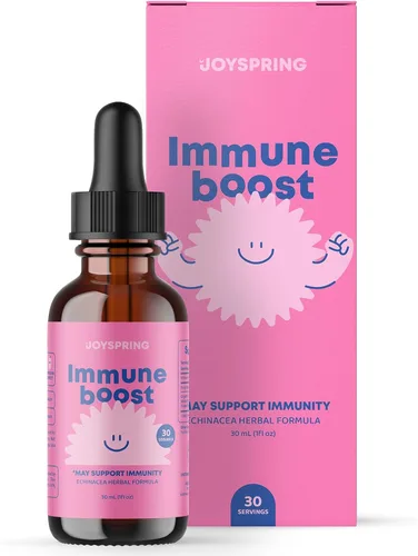 Vista 2 de JoySpring Zinc con suplementos de vitamina C para niños, refuerzo inmunológico para un sistema inmunológico apoyado y gotas de melatonina