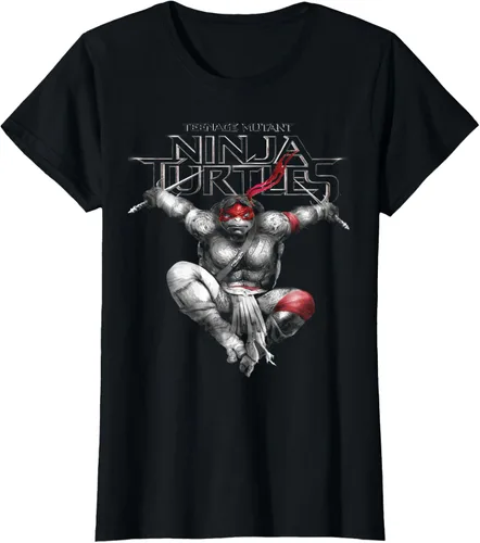 Vista 14 de Teenage Mutant Ninja Turtles Raphael Action Jump Camiseta Negro