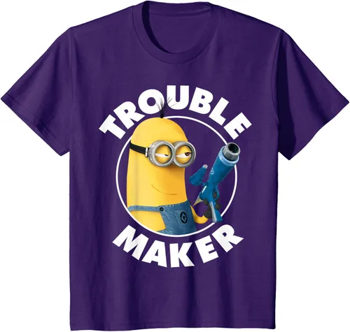 Vista 26 de Despicable Me Minions Kevin Fabricante de Problemas Gráfico Camiseta Negro