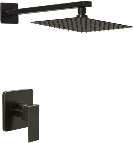 Vista 11 de Sistema de Ducha de Oro Cepillado para Baño de Lujo con Mezclador de Lluvia, Conjunto Combinado de Ducha Montado en la Pared, Sistema de Cabezal