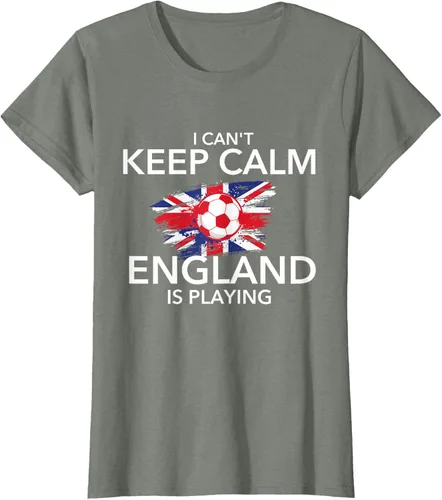 Vista 16 de I Can't Keep Calm England Is Playing - Camiseta para amantes del fútbol, Negro