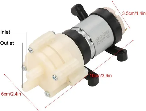 Vista 3 de bomba de taladro autocebante, DC 12V Mini bomba de succión eléctrica de agua de diafragma para máquina de té pescado