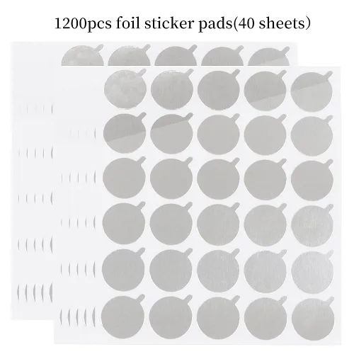 Vista 7 de 1200 almohadillas adhesivas para extensiones de pestañas, almohadillas adhesivas desechables e impermeables (redondas)