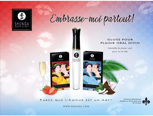 Vista 3 de Shunga Divine Oral Pleasure Lipgloss - Agua de coco