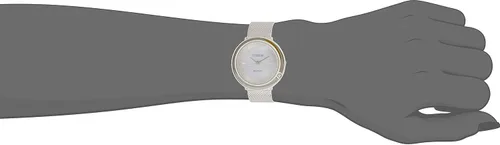 Vista 6 de Citizen Eco-Drive Ambiluna, caja de acero inoxidable plateada con diamante incrustado, reloj de señoras - EM0640-82D