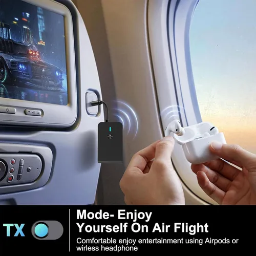 Vista 4 de Transmisor Bluetooth para TV PC, adaptador de audio Bluetooth 2 en 1 receptor de música