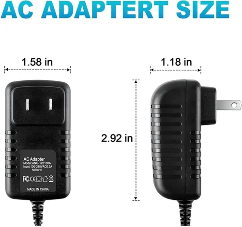 Vista 4 de 6V 2A AC DC Adaptador De Alimentación Cable Cargador 0.217 in x 0.083 in Centro - Negativo