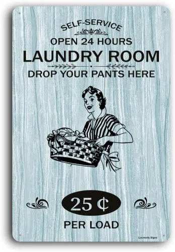 Vista 6 de Lessons from the Laundry Room Letrero de 8 x 12 pulgadas, letrero de aluminio para decoración de cuarto de servicio
