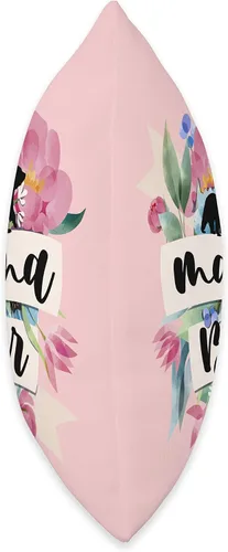 Vista 2 de Bear Family Mommy Mama Bear Gift Idea Almohada floral para el día de la madre y la madre con diseño de oso de mamá, 15.7 x 15.7 in, multicolor