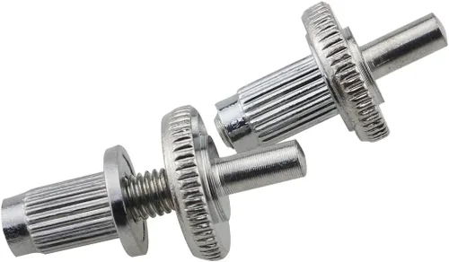 Vista 5 de 2 postes de puente de guitarra con anclajes para guitarra y rodillo de sillín puente Tune-O-Matic Bridge, plateado