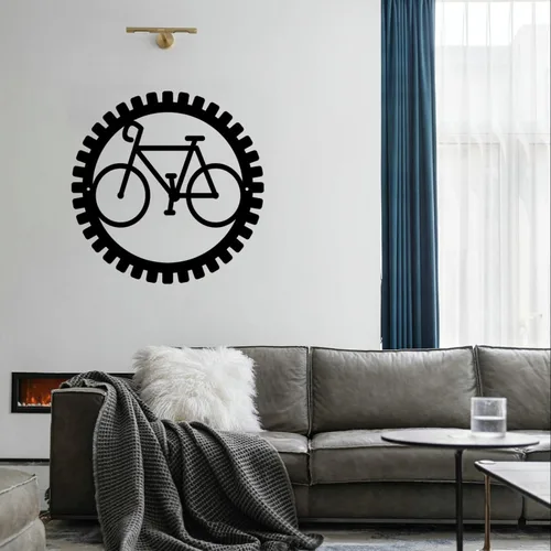 Vista 5 de Excmoky Arte de la pared del metal de la bicicleta de la bicicleta, arte de la pared del metal de la muestra de la pared del corte del laser
