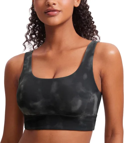 Vista 6 de CRZ YOGA Butterluxe - Brasier deportivo con espalda en U para mujer, cuello redondo, acolchado, de bajo impacto, para yoga, entrenamiento