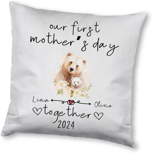 Vista 13 de Mother's Day Bear, Personalised Pillow Case Decor for Home, Present for Mom, Grandmother, for Her