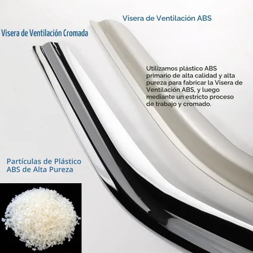 Vista 5 de Viseras laterales cromadas para ventana, deflector de ventilación de viento para Chevry Colorado/GMC Canyon Crew Cab 2004-2012, 4 piezas de montaje