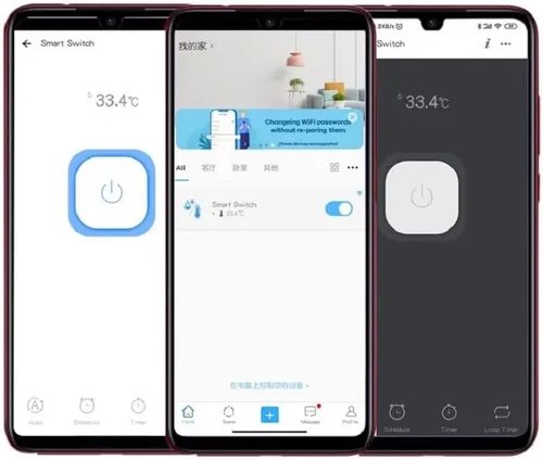 Vista 4 de eWeLink - Interruptor inteligente de 16 A con monitoreo de temperatura y humedad, controlador de termostato WiFi compatible con Alexa Google Home