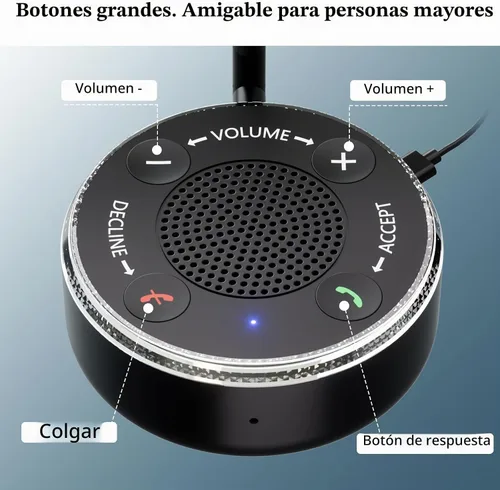 Vista 2 de PebblePulse Amplificador de timbre para teléfono celular, tono de llamada fuerte de 120 dB con alerta de flash LED, conexión automática Bluetooth