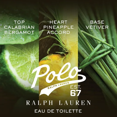 Vista 2 de RALPH LAUREN FRAGRANCES - Polo 67 - Eau de Toilette - Colonia para Hombre - Aroma amaderado y solar - Con piña, bergamota y vetiver