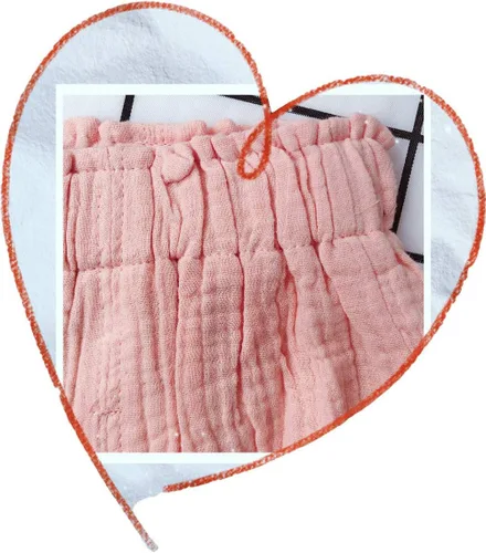Vista 3 de LOOLY Paquete de 3 pantalones cortos unisex de mezcla de lino y algodón para bebés y niños