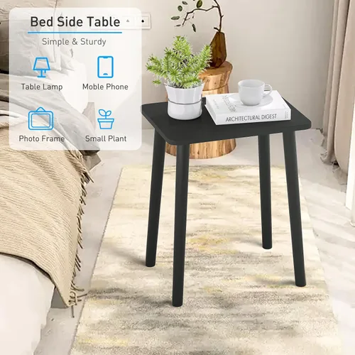 Vista 6 de Mini mesa auxiliar – Mesa auxiliar pequeña para espacios pequeños, mesa auxiliar rectangular para sala de estar, dormitorio, oficina, decoración