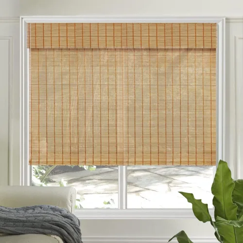 Vista 21 de LETAU cortinas de madera para ventanas con cenefa, filtran la luz