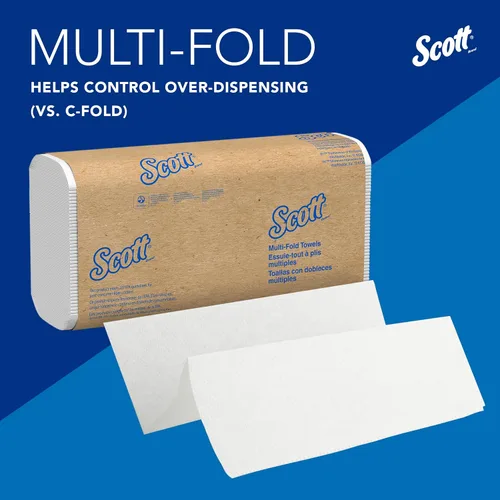 Vista 8 de Scott Professional Toallas de papel multipliegues, 2 paquetes x 250 hojas (60055) Universal, Standard Tier, Absorbency Pockets, White, Compact