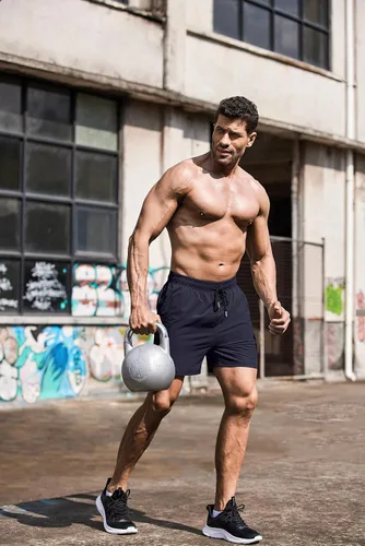 Vista 4 de COOFANDY Pantalones cortos deportivos para correr para hombre de 5 pulgadas, paquete de 2 pantalones cortos de entrenamiento para gimnasio