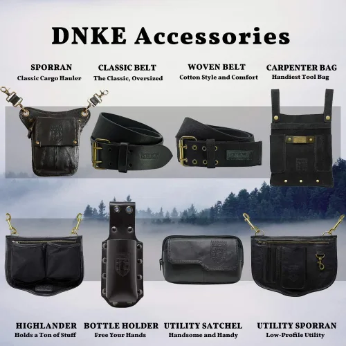 Vista 5 de Damn Near Kilt Em Premium Cuero Sporran Kilt Accesorio de Kilt