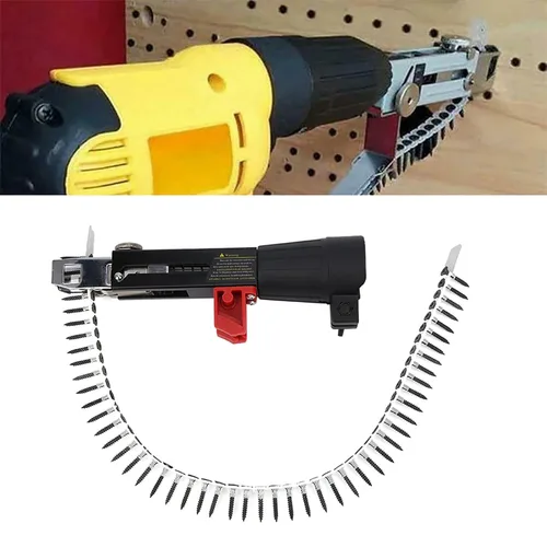 Vista 9 de KIMISS Adaptador de cadena de taladro de tornillo, pistola automática de clavos de cadena eléctrica tornillo de apriete equipo herramienta