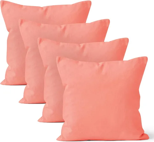 Vista 15 de Encasa XO Juego de 2 fundas de almohada de 12 x 12 pulgadas, color beige, sin rellenos, fundas de almohada de algodón para sala de estar, cama